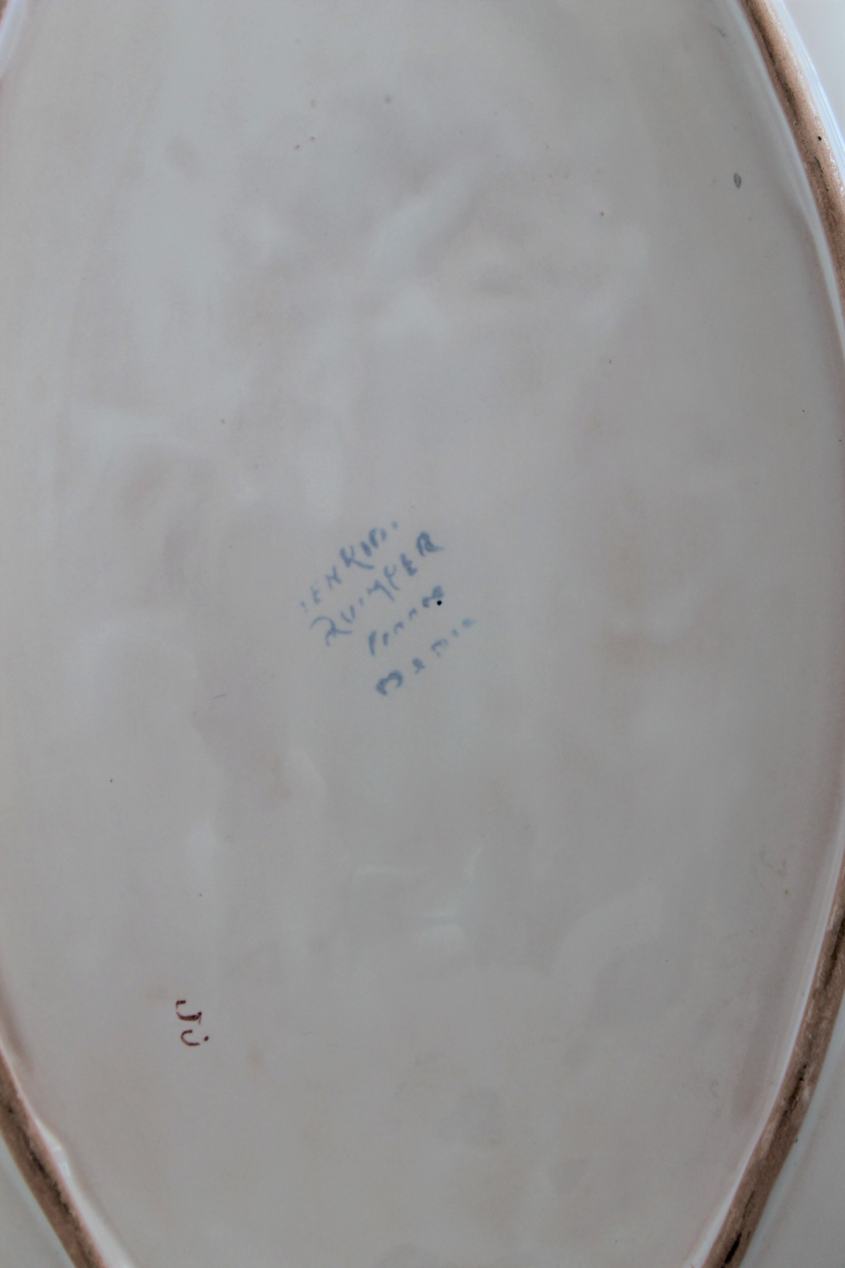 Dish Henriot Quimper decorations with flowers