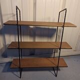 Shelf string iron and wood 3 trays