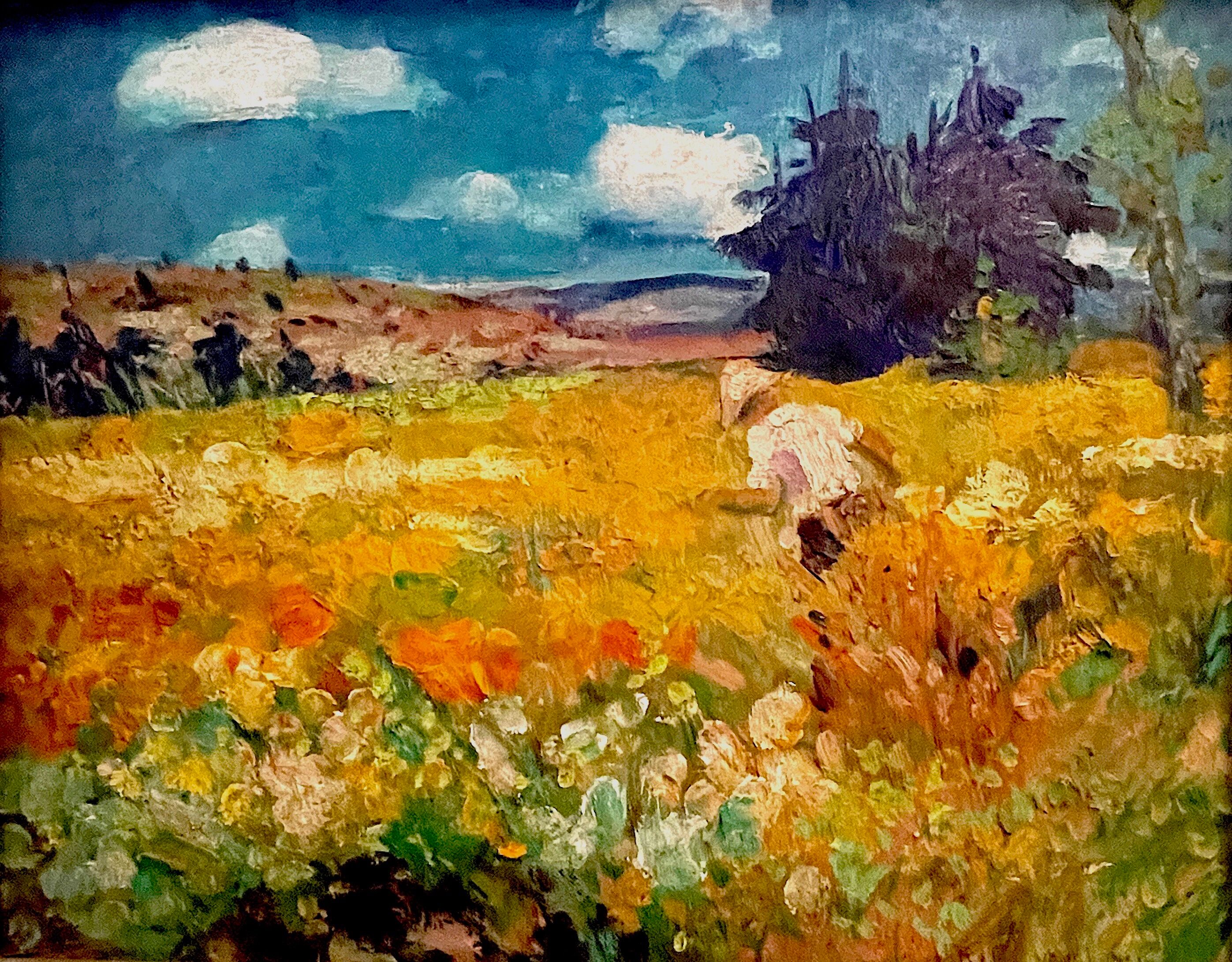 Impressionist painting, Robert Crommelynck " Landscape of Animated Fagne ", ca 1947