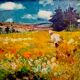 Impressionist painting, Robert Crommelynck " Landscape of Animated Fagne ", ca 1947