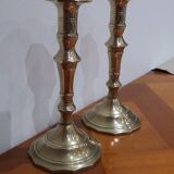 Very Beautiful Pair of Vintage Brass Candlesticks