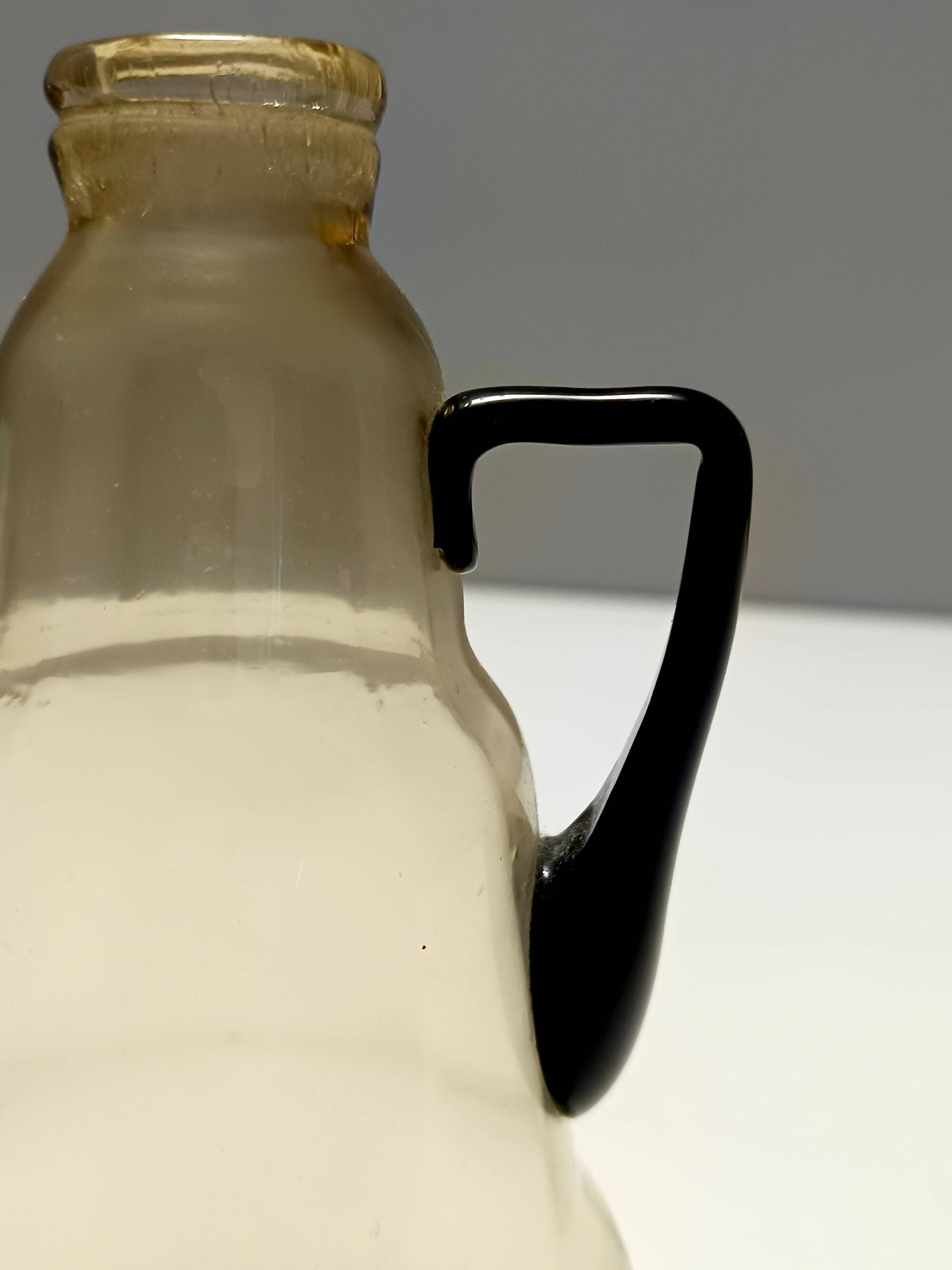 Straw Colored Murano Glass Pitcher Vase attr. to Vittorio Zecchin, Italy