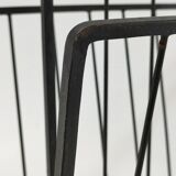 Modernist magazine holder black iron 60s