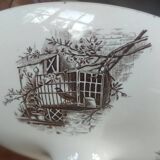 Ancien Compotier Coupe À Fruits Terre De Fer HB & Cie/Sépia