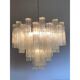 Contemporary Champagne “Tronchi” Murano Glass Chandelier