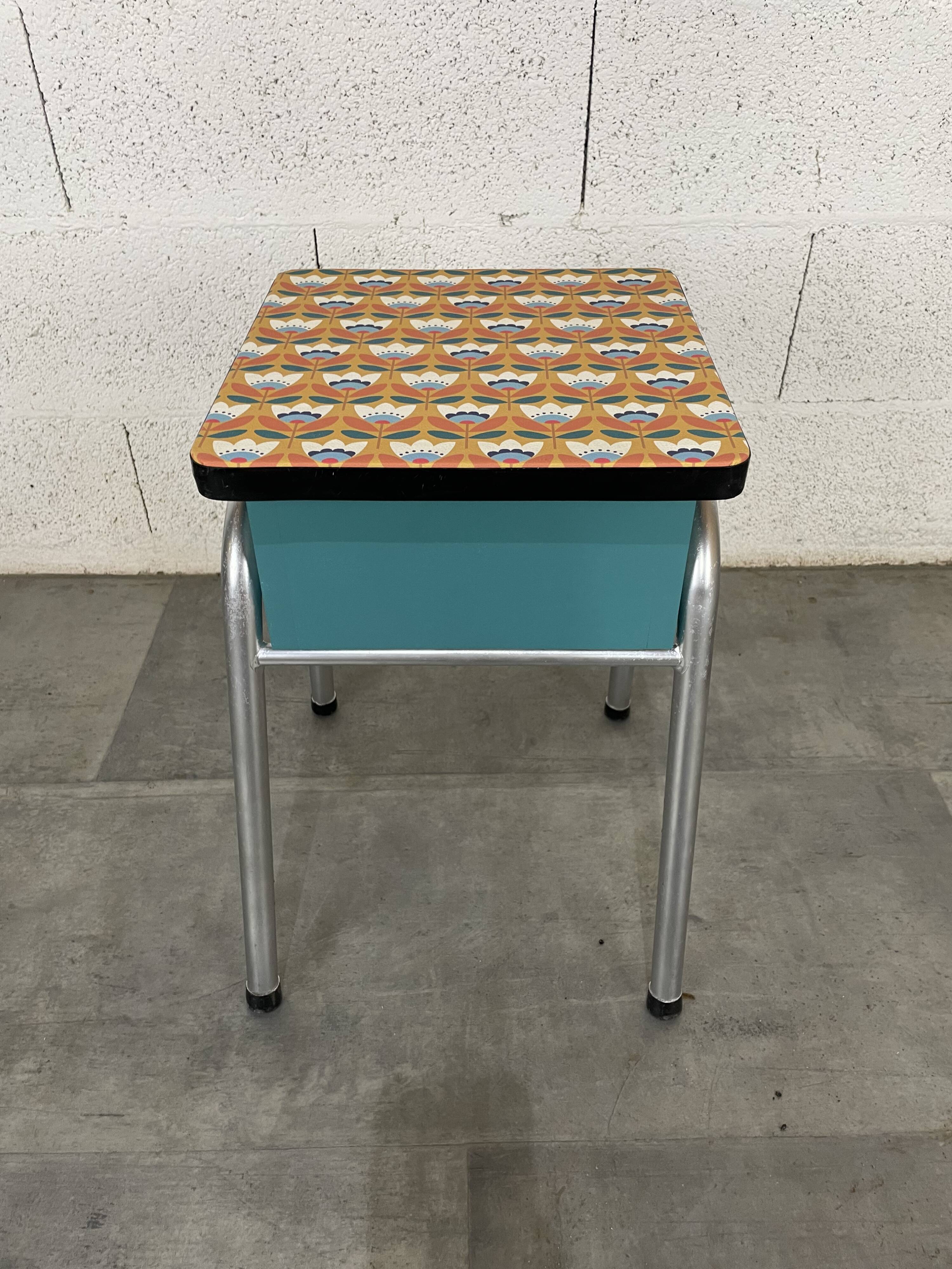 Vintage Formica chest stool