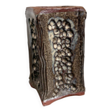 Ancient Ceramic Vase Terracotta Glazed Handmade Signed F aupon