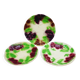 3 old plates in slip decoration strawberries and grapes