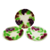 3 old plates in slip decoration strawberries and grapes