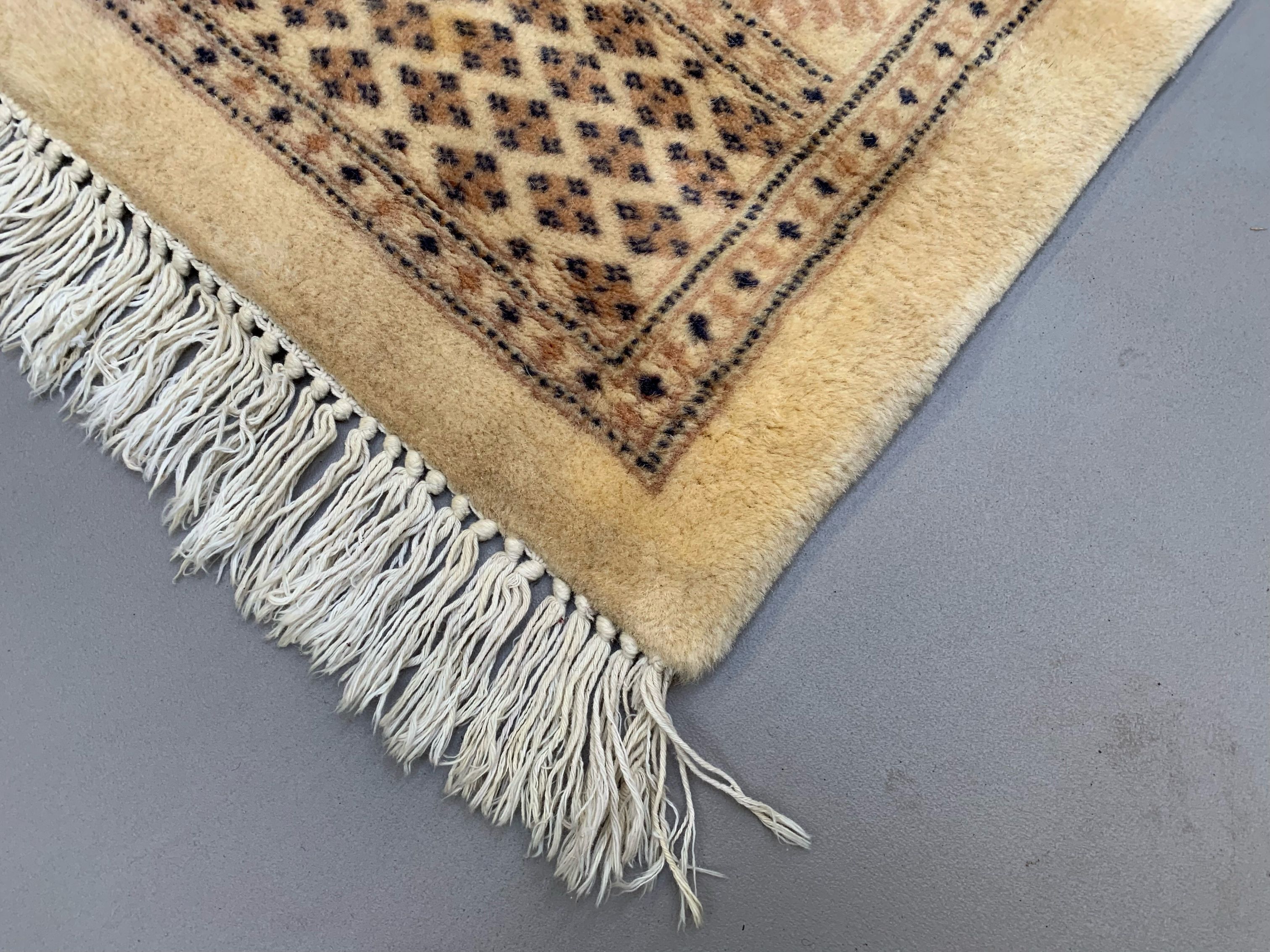 Vintage Indian Long runner 475x80 cm Bokhara wool rug tribal handmade