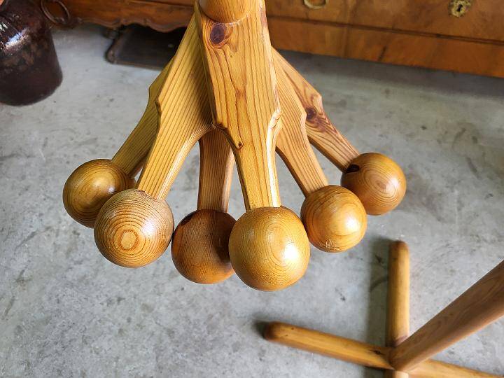 1960 modernist vintage coat rack in fir 7 b