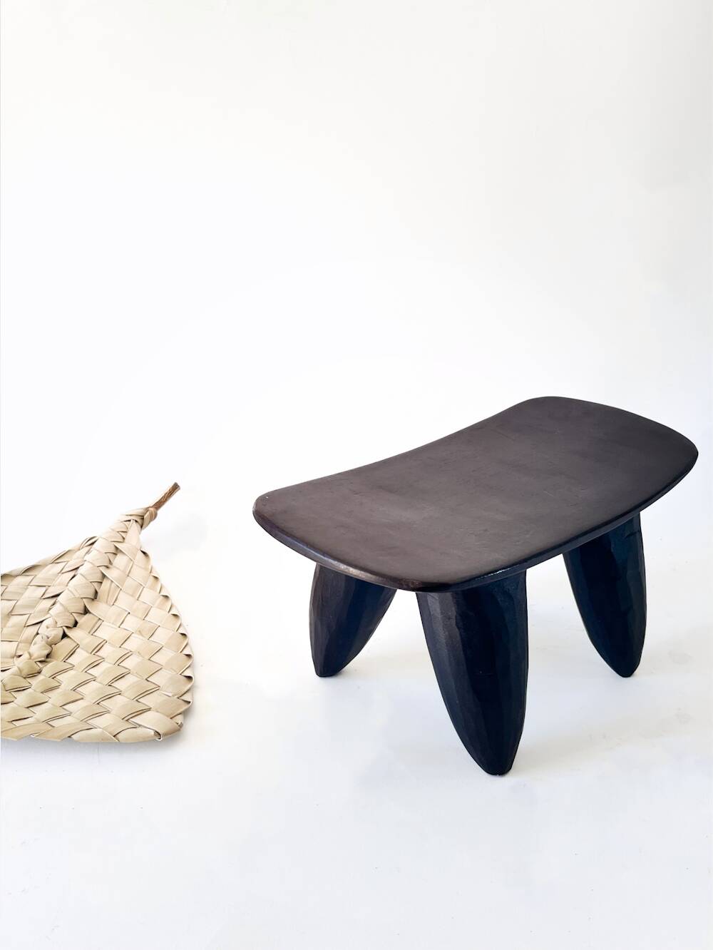 Senoufo XS N1 "headrest" stool in hand-carved wood