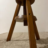 Swivel wooden stool year 80