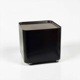 Cube de rangement DIME Marcello Siard Longato années 70 plastique brun
