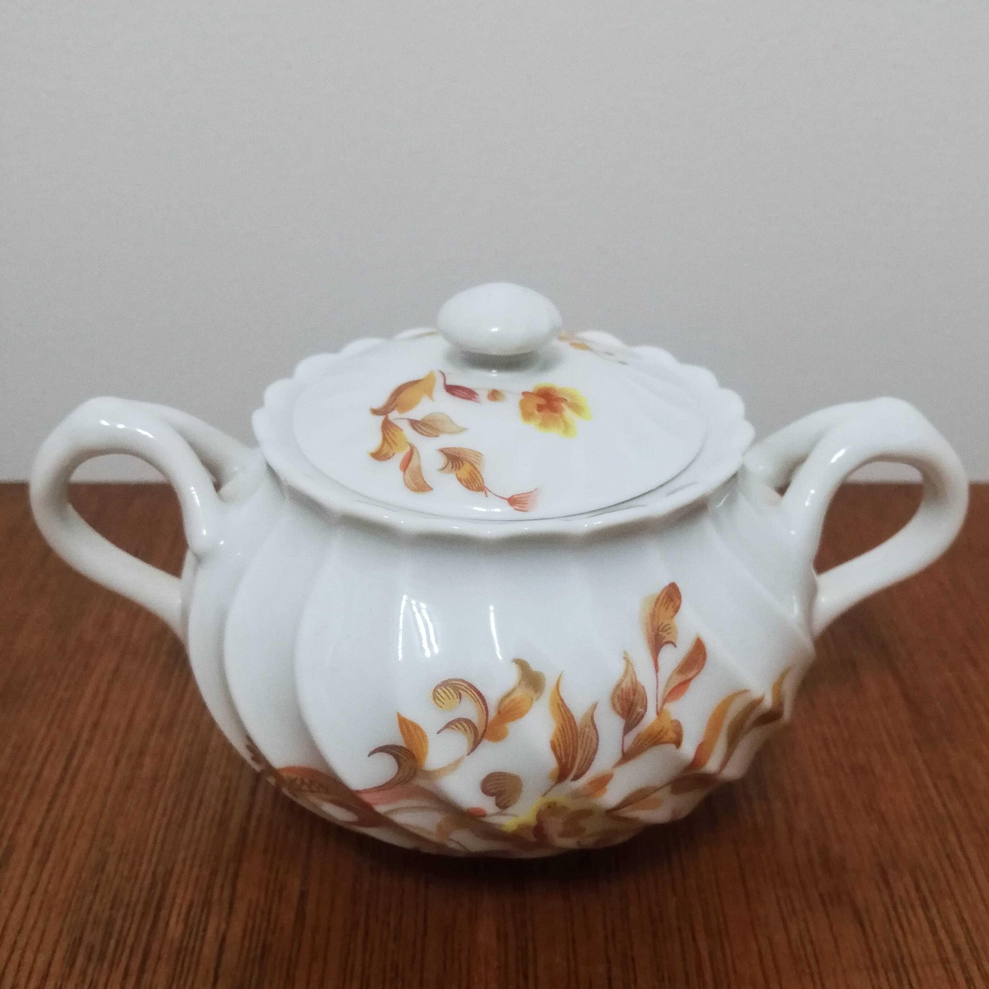 Limoges earthenware sugar bowl