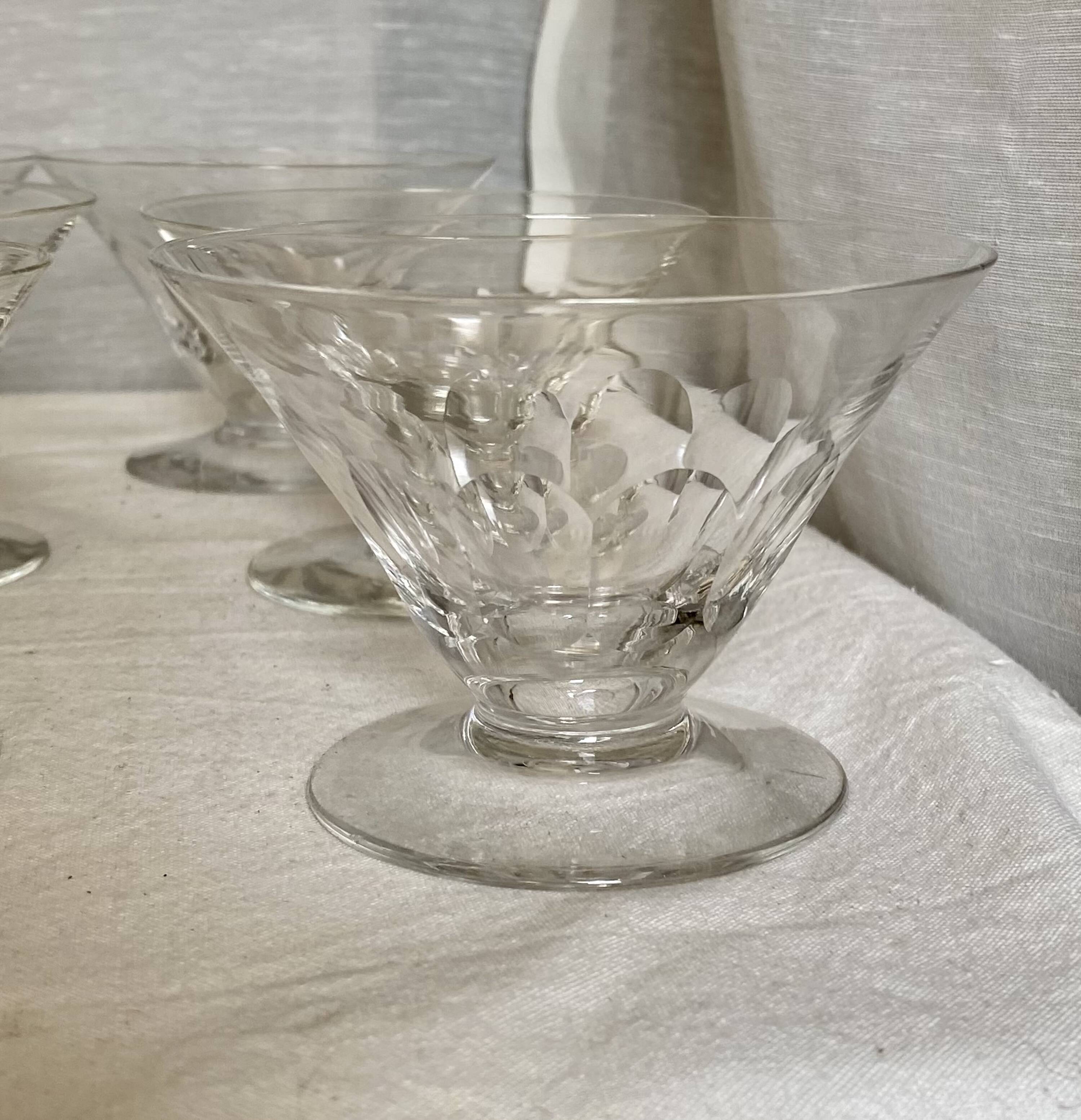 Service de 10 coupes à glace (ou à fruits) Art Déco