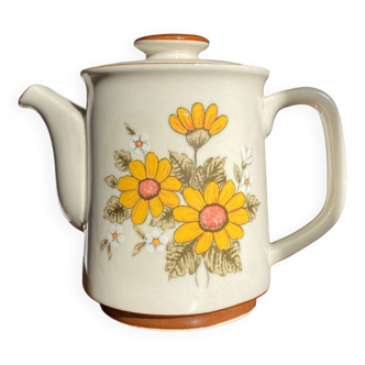 Théière motif fleurs