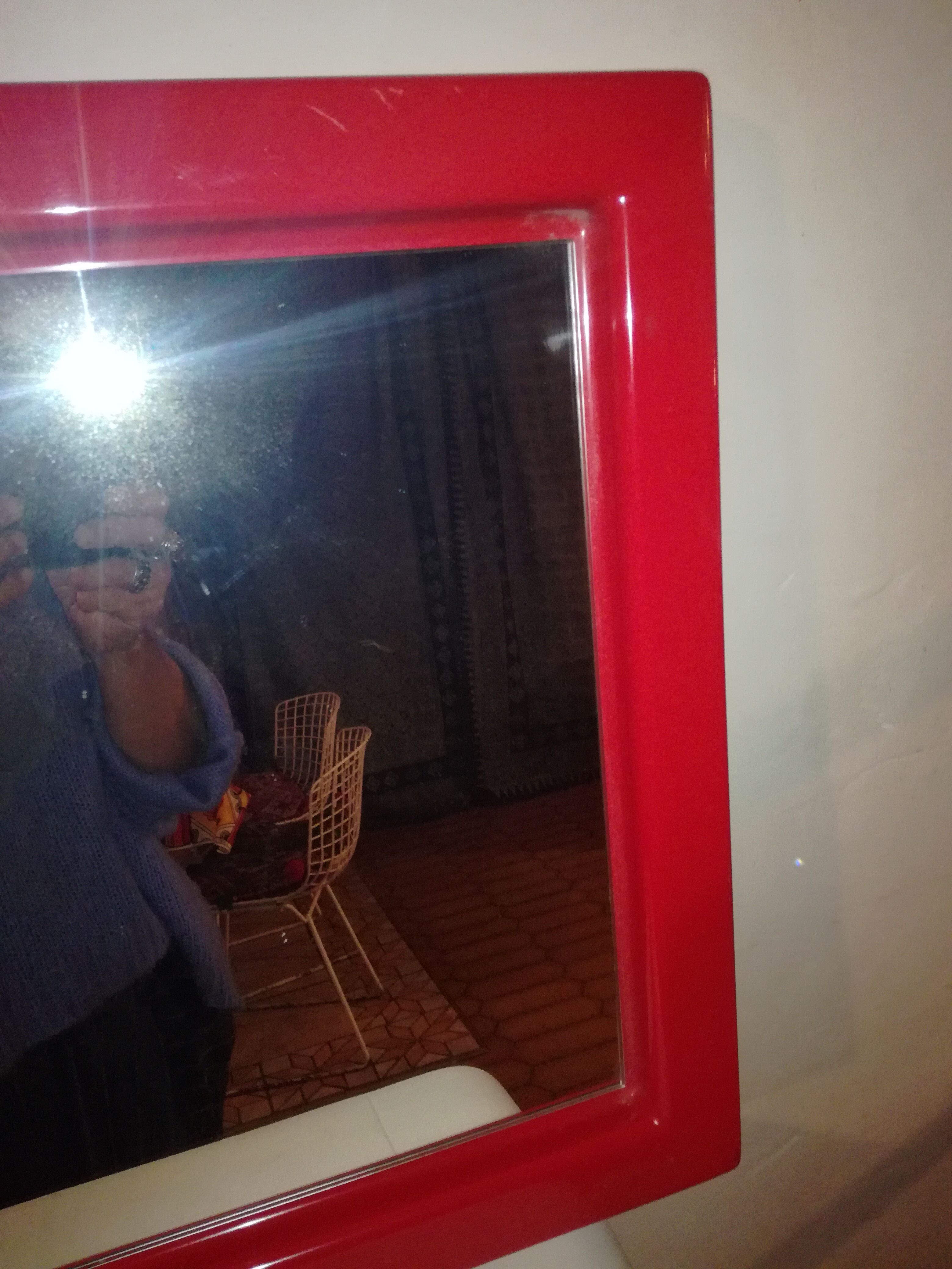 Miroir en résine de polyester années 70