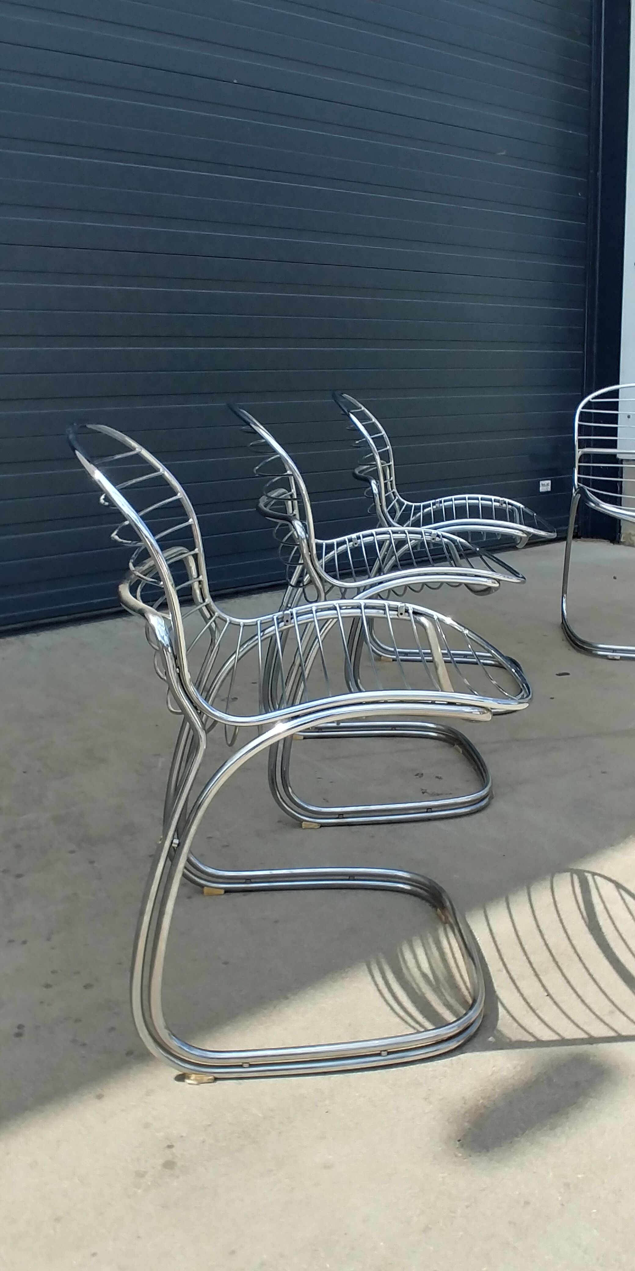 Lot of 6 Sabrina chairs by Gastone Rinaldi 1970