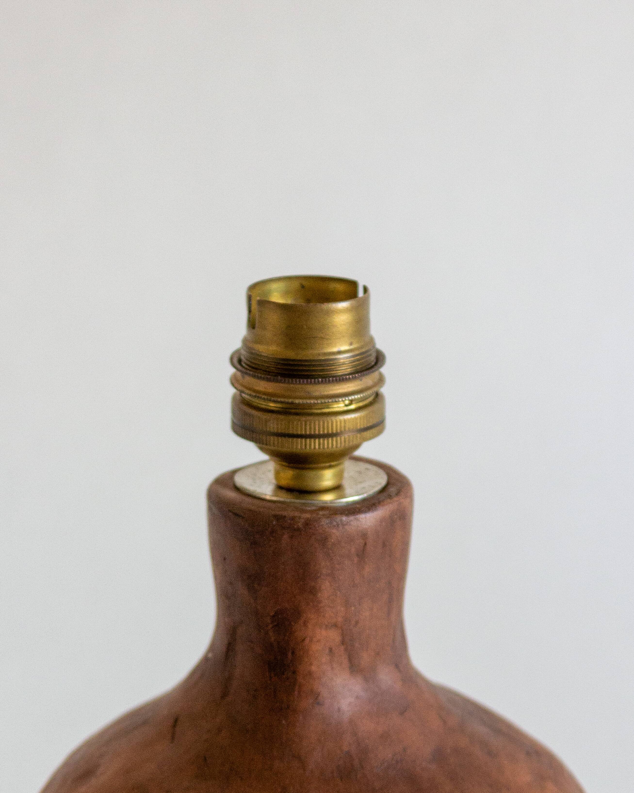 Terracotta lamp base, 50s/60s