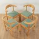 1970s dining chairs, Vamdrup Stolefabrik