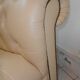 Beige leather chesterfield sofa