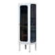 Armoire médicale vintage en fer et verre années 1970