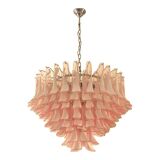 Contemporary White and Pink “Selle” Murano Glass Petali Chandelier
