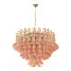 Contemporary White and Pink “Selle” Murano Glass Petali Chandelier