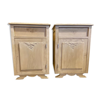 Pickled bedside tables