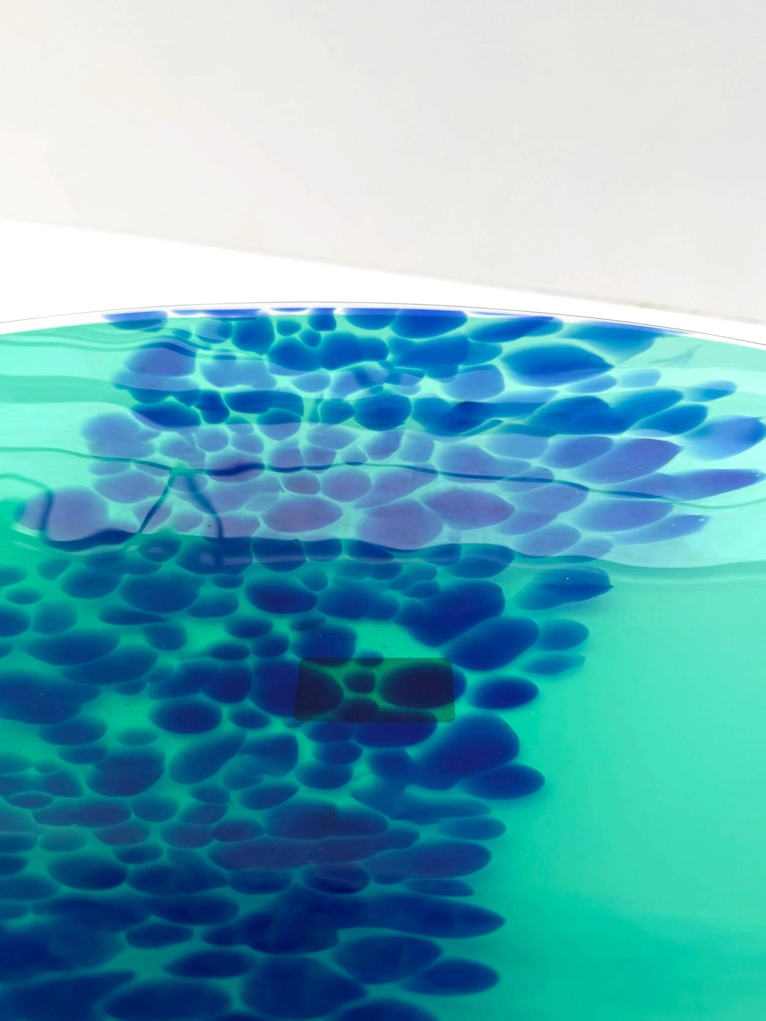 Polverini glass catchall, Italy 1990