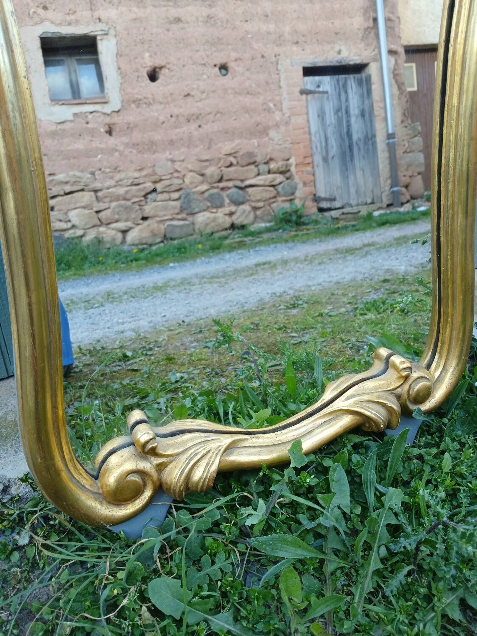 Antique trumeau mirror