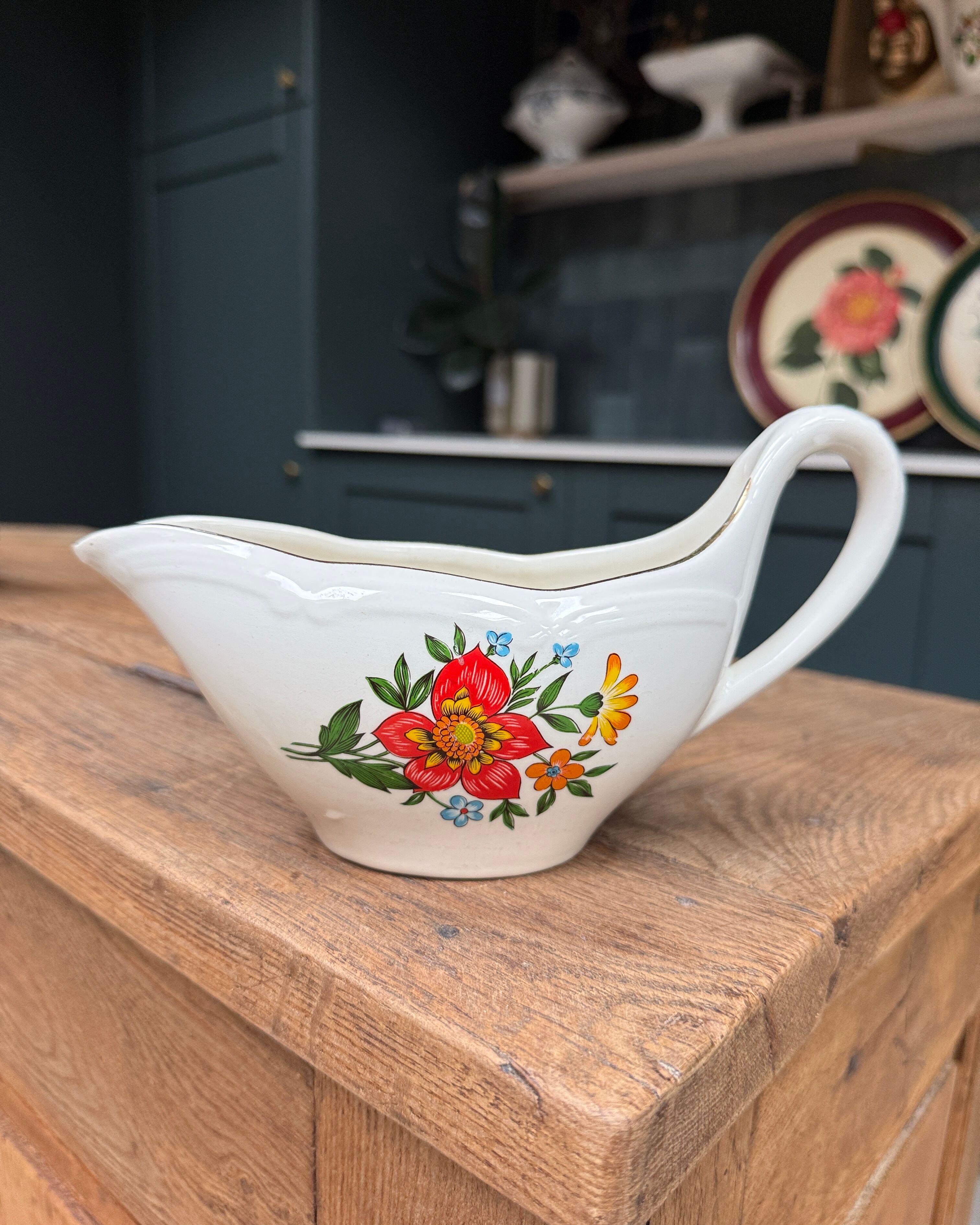 Vintage Gien sauce boat