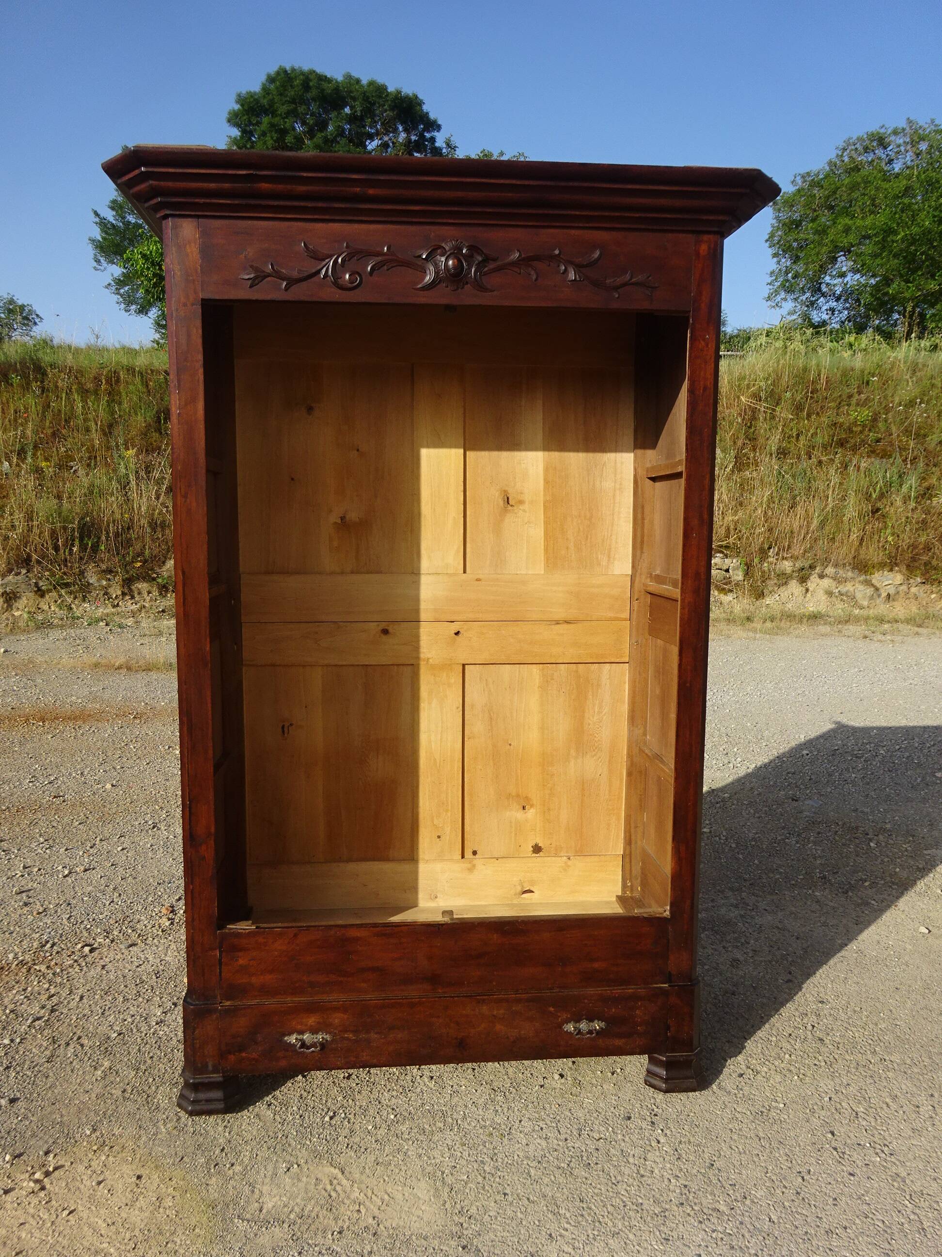 Louis Philippe style walnut wardrobe