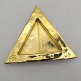 Cecile & jeanne: triangular gold-plated metal pocket tray with hieroglyph decoration.