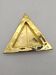 Cecile & jeanne: triangular gold-plated metal pocket tray with hieroglyph decoration.