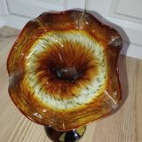 La Rochère "Volubilis" Vase – Flower shape – Amber glass