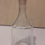 Art Deco carafon with hand-engraved glass liquor with cap