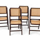 vintage wooden folding chairs with caning