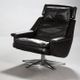 Vintage Danish mid-century Werner Langenfeld leather lounge chair 1970s