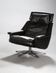 Vintage Danish mid-century Werner Langenfeld leather lounge chair 1970s