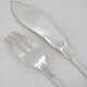 Ercuis Maintenon, Shell, 12 fish forks, 24 pieces in silver-plated metal.