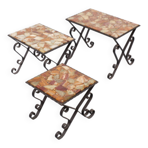 tables gigognes en onyx