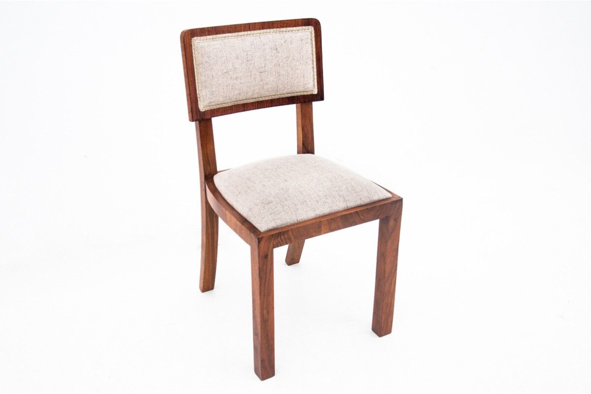 Art Deco dining set, table et 4 chairs, Poland, 1940s