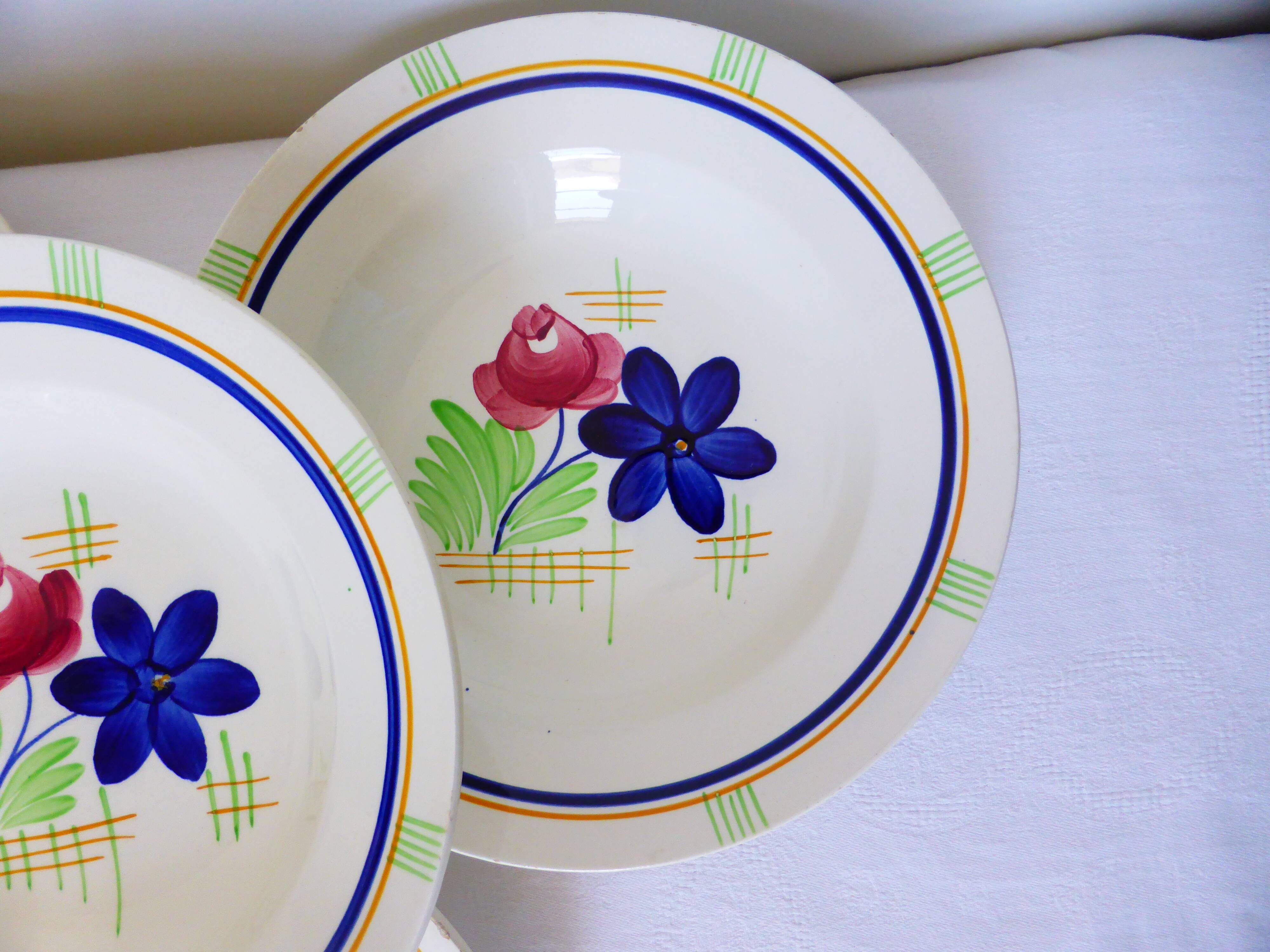 Set of 4 deep plates from Gien Robinson 210605