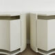 Simon Gavina Italian white lacquered wood  nigthstands, 1970s
