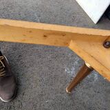 Coffee table gilded wood old marble top side table