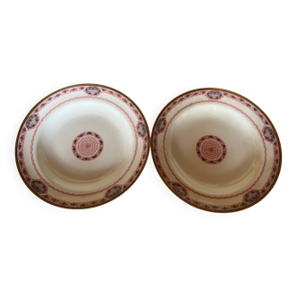 Paire d’assiettes  en porcelaine Haviland anciennes