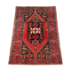 Ancient Asian rug made of cotton and wool, large knot.