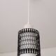 Vintage opaline and metal pendant light
